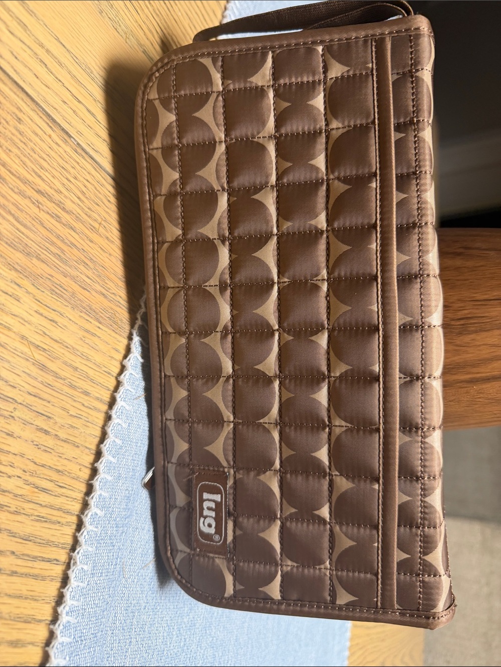 NWOT Lug Tango Quilted Zip Around Travel Wallet.
